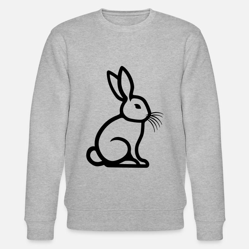 Osterhase Symbol Ostern - Stanley/Stella Unisex Bio-Sweatshirt CHANGER  - Grau meliert