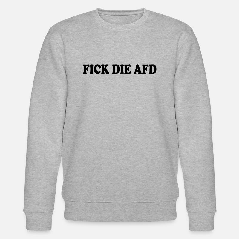 Fick die afd - Stanley/Stella Unisex Bio-Sweatshirt CHANGER  - Grau meliert