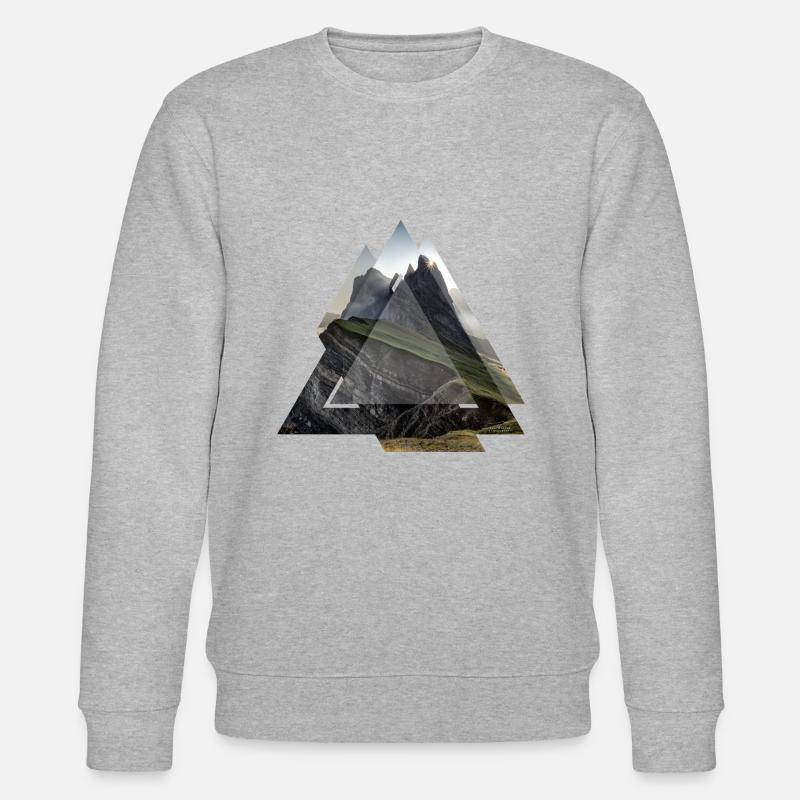 Paysage de géométrie triangle Dolomites - Sweat bio CHANGER Stanley/Stella Unisexe - gris chiné