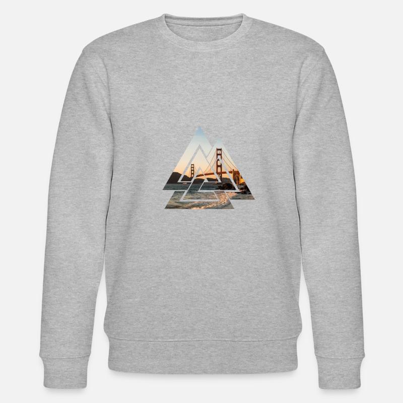 Golden Gate Bridge - Stanley/Stella Unisex Bio-Sweatshirt CHANGER  - Grau meliert