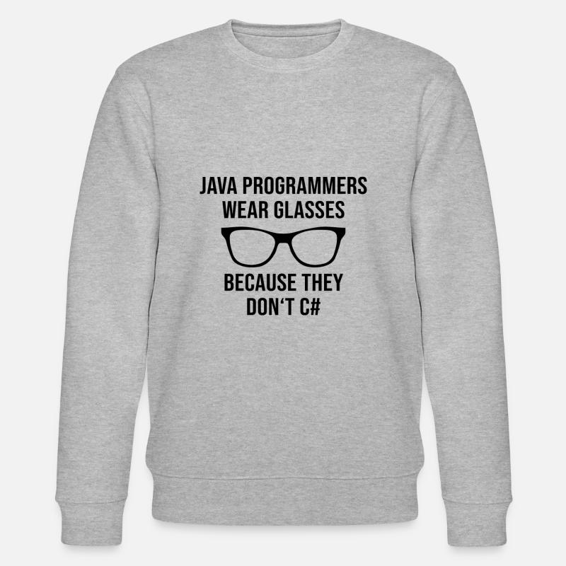 Programmeur Java Developer Glasses - Sweat bio CHANGER Stanley/Stella Unisexe - gris chiné