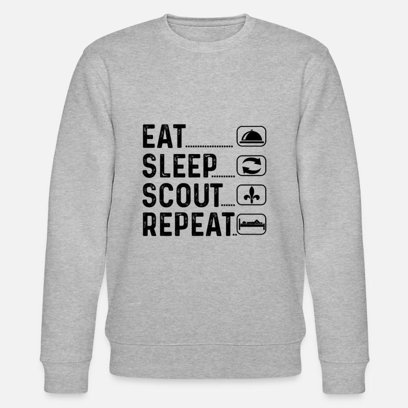 Pfadfinder Geschenk Scout - Stanley/Stella Unisex Bio-Sweatshirt CHANGER  - Grau meliert