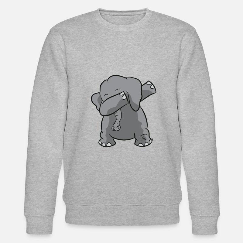 Elephant Dabbing d’éléphant drôle - Sweat bio CHANGER Stanley/Stella Unisexe - gris chiné