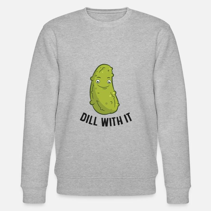 Pickles Dill With It - Stanley/Stella Unisex Bio-Sweatshirt CHANGER  - Grau meliert