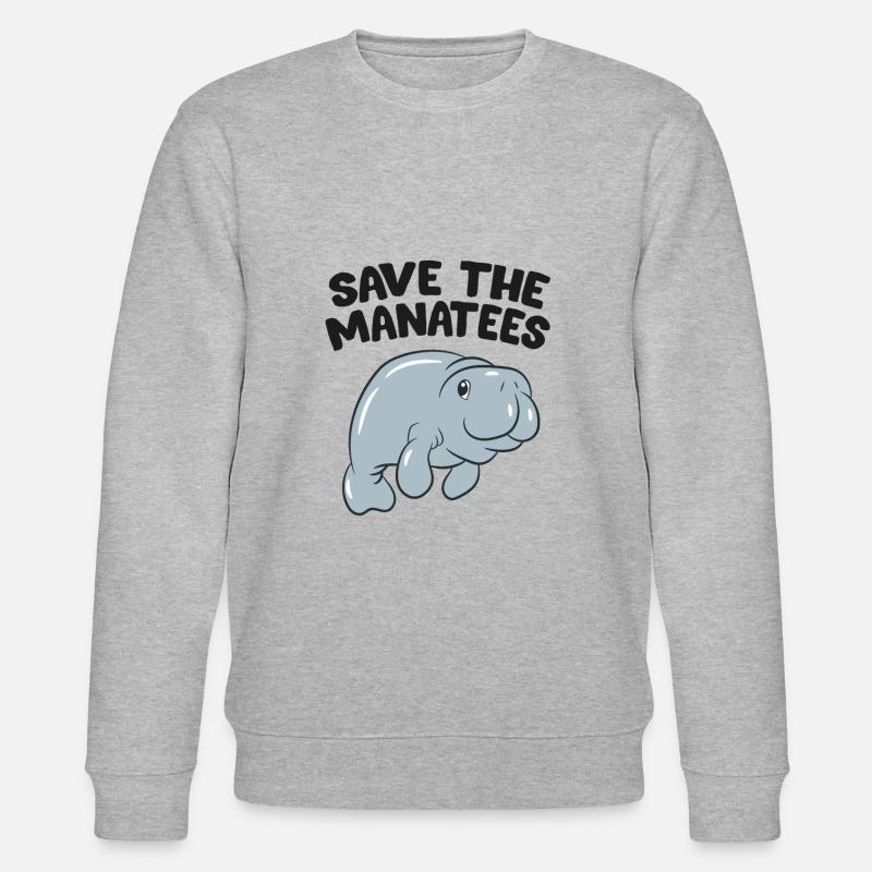 Save The Manatees - Stanley/Stella Unisex Bio-Sweatshirt CHANGER  - Grau meliert