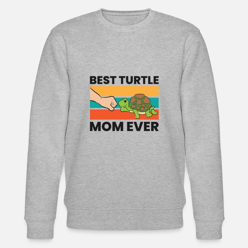 Best Turtle Mom Ever - Stanley/Stella CHANGER Unisex Organic Sweatshirt - heather grey