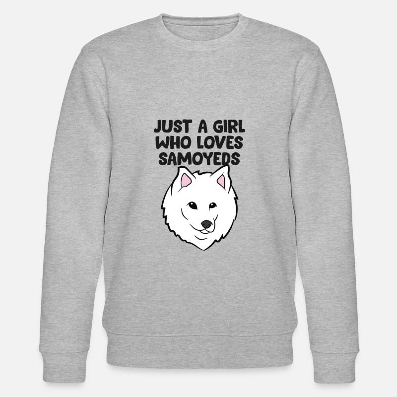 Samojeden-Mädchen Nur ein Mädchen, das - Stanley/Stella Unisex Bio-Sweatshirt CHANGER  - Grau meliert