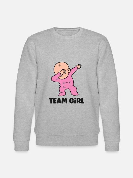 Team Girl Gender Reveal - Stanley/Stella CHANGER Unisex Organic Sweatshirt - heather grey