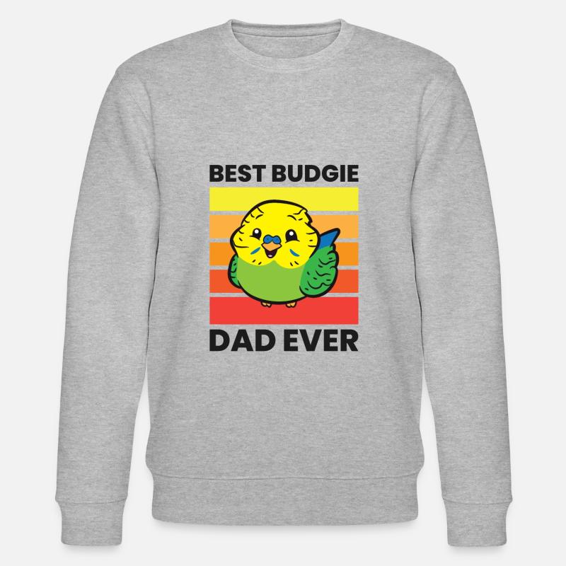 Budgerigar owner Dad Bester - Stanley/Stella CHANGER Unisex Organic Sweatshirt - heather grey