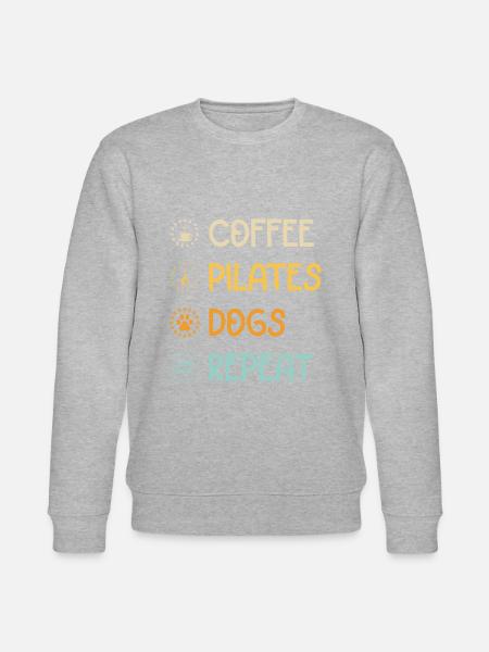 Café Pilates Chiens Répéter - Sweat bio CHANGER Stanley/Stella Unisexe - gris chiné
