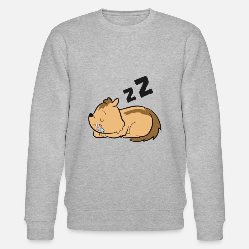 Sleeping Chipmunk Lazy Chipmunk - Stanley/Stella CHANGER Unisex Organic Sweatshirt - heather grey