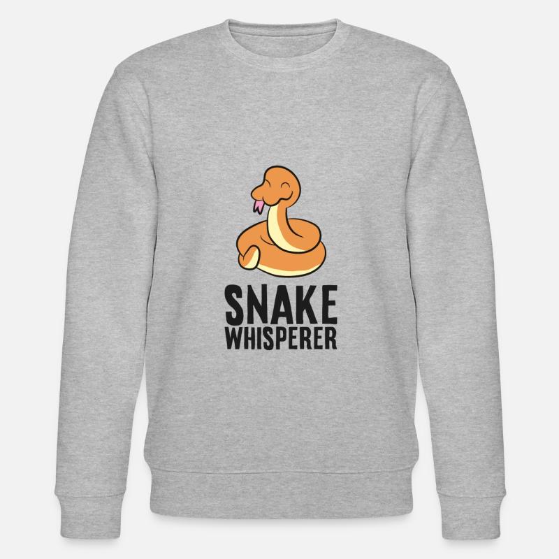 Serpent Chuchoteur Reptile Pet Snake - Sweat bio CHANGER Stanley/Stella Unisexe - gris chiné