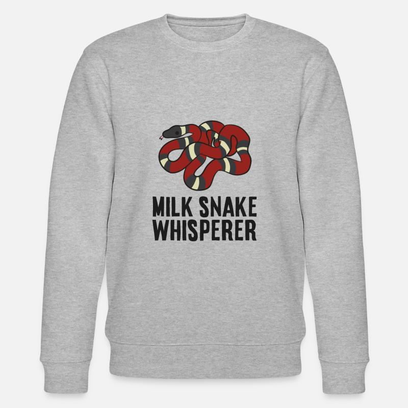 Milk Snake Whisperer - Stanley/Stella Unisex Bio-Sweatshirt CHANGER  - Grau meliert