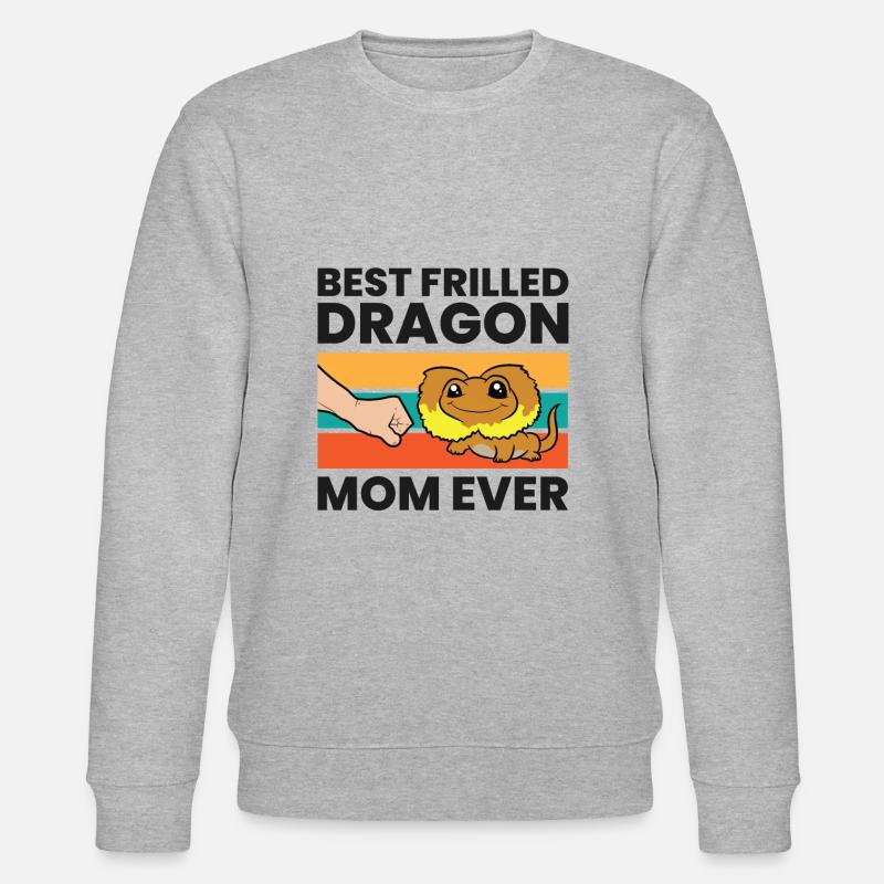 Lézard Dragon Curled Mama Meilleur - Sweat bio CHANGER Stanley/Stella Unisexe - gris chiné