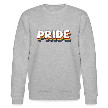 Fierté arc-en-ciel LGBTQ - Sweat bio CHANGER Stanley/Stella Unisexe - gris chiné - Devant - Nik (191cm) & Marisol (170cm)