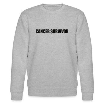 Cancer Survivor - Stanley/Stella Unisex Bio-Sweatshirt CHANGER  - Grau meliert - Vorne - Nik (191cm) & Marisol (170cm)