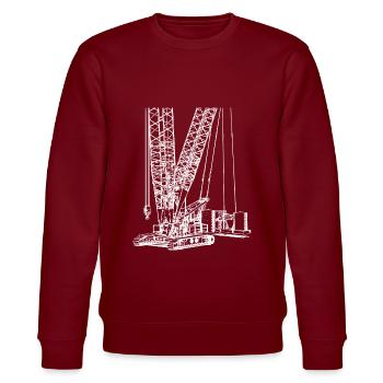 Caterpillar grue sur chenilles blanc 1600 600 - Sweat bio CHANGER Stanley/Stella Unisexe - bordeaux - Devant - Nik (191cm) & Marisol (170cm)