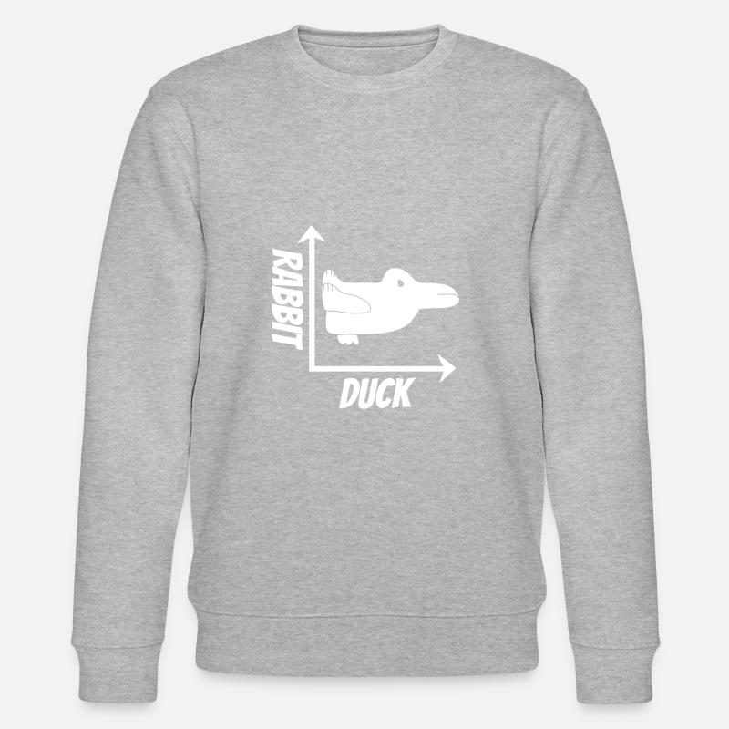Hase oder Ente? - Stanley/Stella Unisex Bio-Sweatshirt CHANGER  - Grau meliert