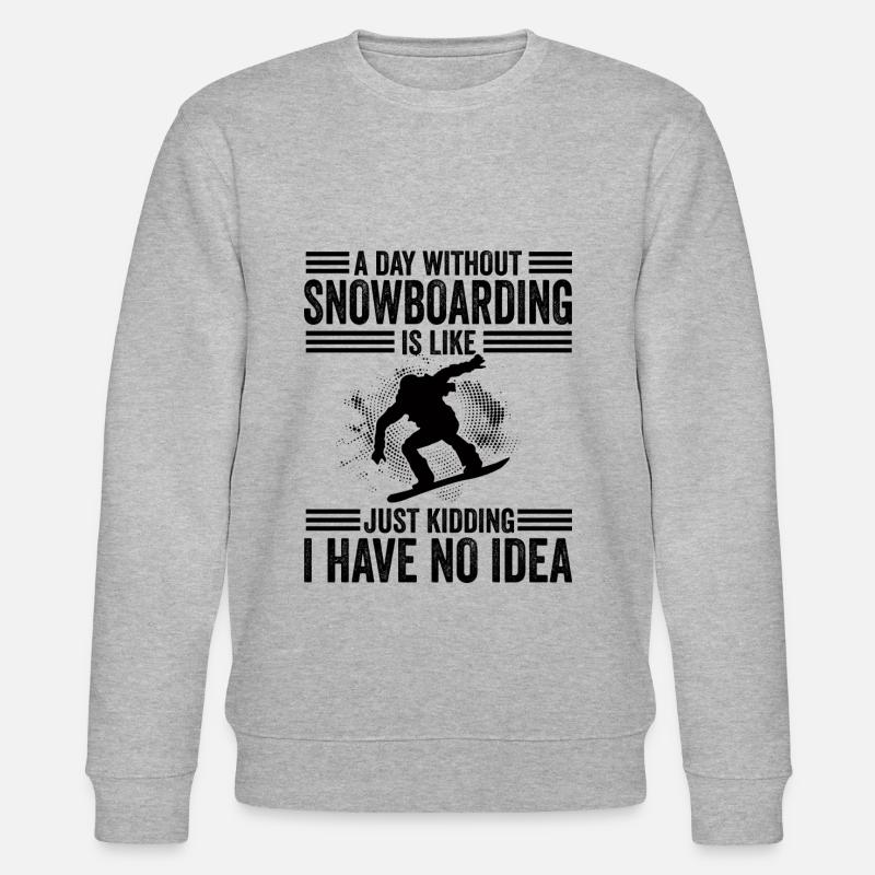 Snowboarder Snowboarding Geschenk - Stanley/Stella Unisex Bio-Sweatshirt CHANGER  - Grau meliert