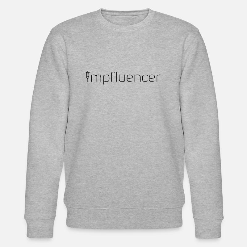 Impfluencer - Stanley/Stella Unisex Bio-Sweatshirt CHANGER  - Grau meliert