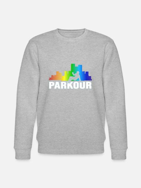 Freerunning Parkour Walljump - Stanley/Stella CHANGER Unisex Organic Sweatshirt - heather grey
