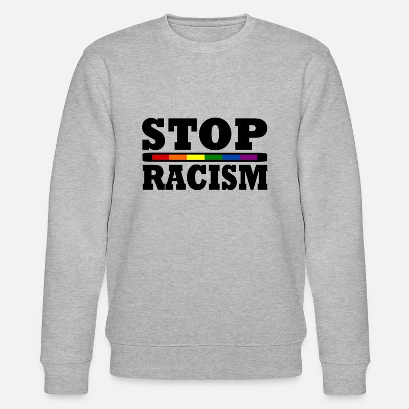Stop Rassismus - Stanley/Stella Unisex Bio-Sweatshirt CHANGER - Grau meliert