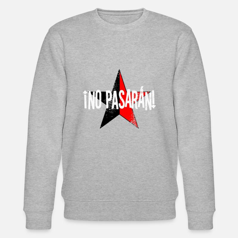¡No pasarán! - Stanley/Stella Unisex Bio-Sweatshirt CHANGER  - Grau meliert