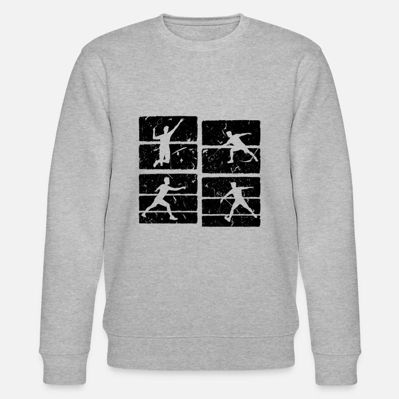 Badminton Set - Stanley/Stella Unisex Bio-Sweatshirt CHANGER  - Grau meliert