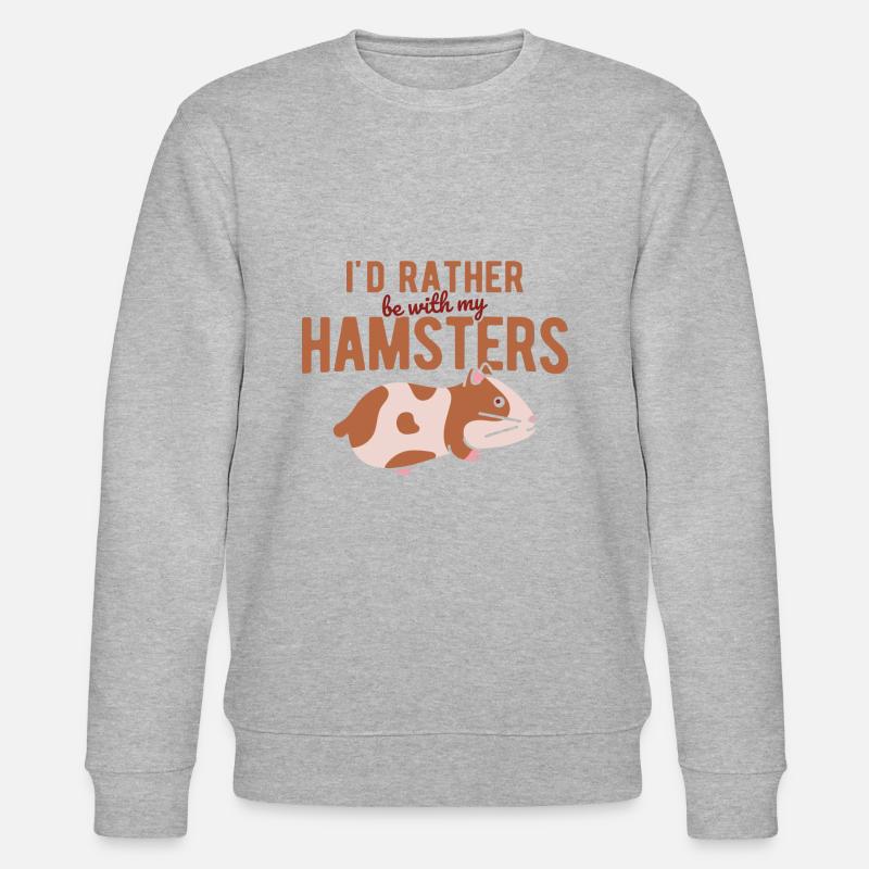 Nagetier Hamster - Stanley/Stella Unisex Bio-Sweatshirt CHANGER  - Grau meliert