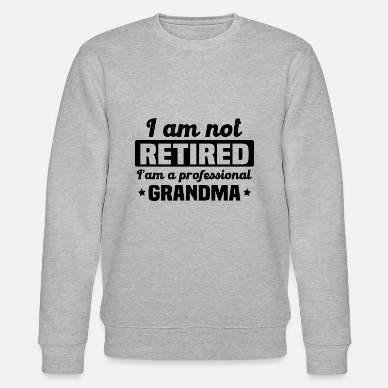Ich bin eine professionelle Großmutter - Stanley/Stella Unisex Bio-Sweatshirt CHANGER  - Grau meliert
