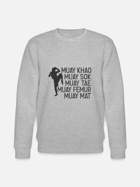 Thaiboxen Muay Thai - Stanley/Stella Unisex Bio-Sweatshirt CHANGER  - Grau meliert