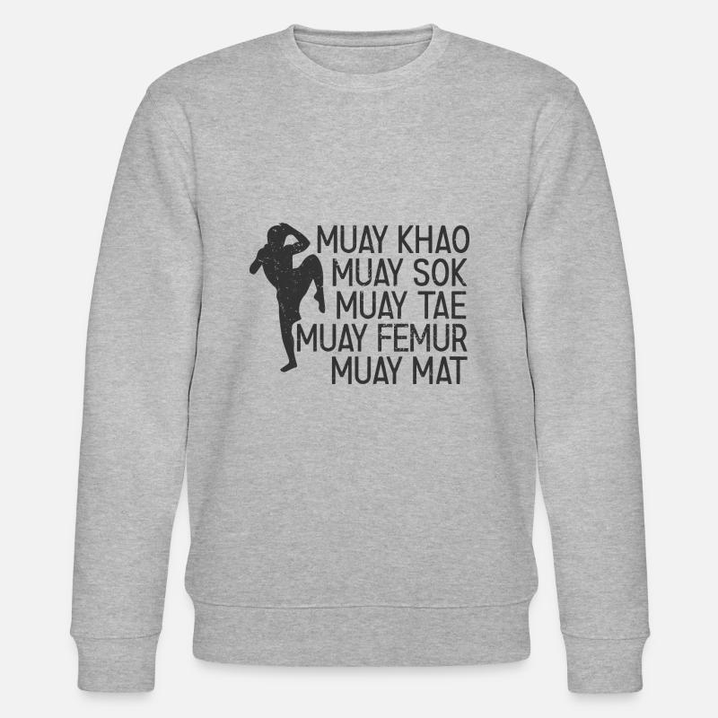 Thaiboxen Muay Thai - Stanley/Stella Unisex Bio-Sweatshirt CHANGER  - Grau meliert