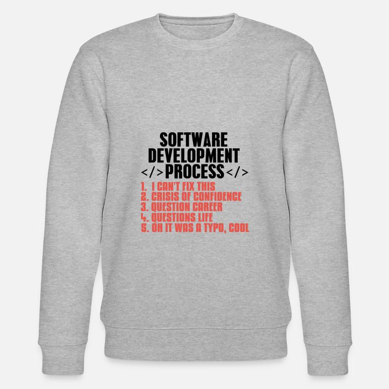 Programmierer Coder Softwareentwickler Geschenk - Stanley/Stella Unisex Bio-Sweatshirt CHANGER  - Grau meliert