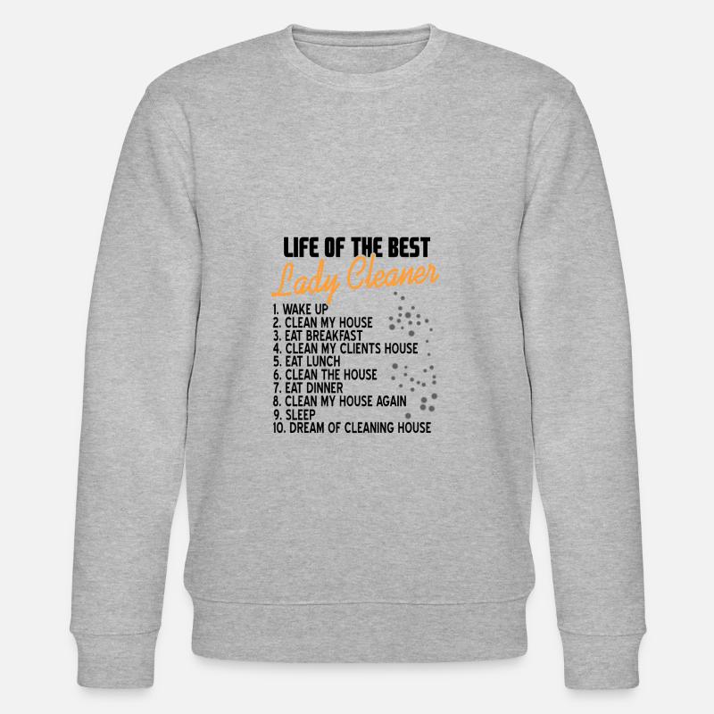 Putzfrau Geschenk - Stanley/Stella Unisex Bio-Sweatshirt CHANGER  - Grau meliert