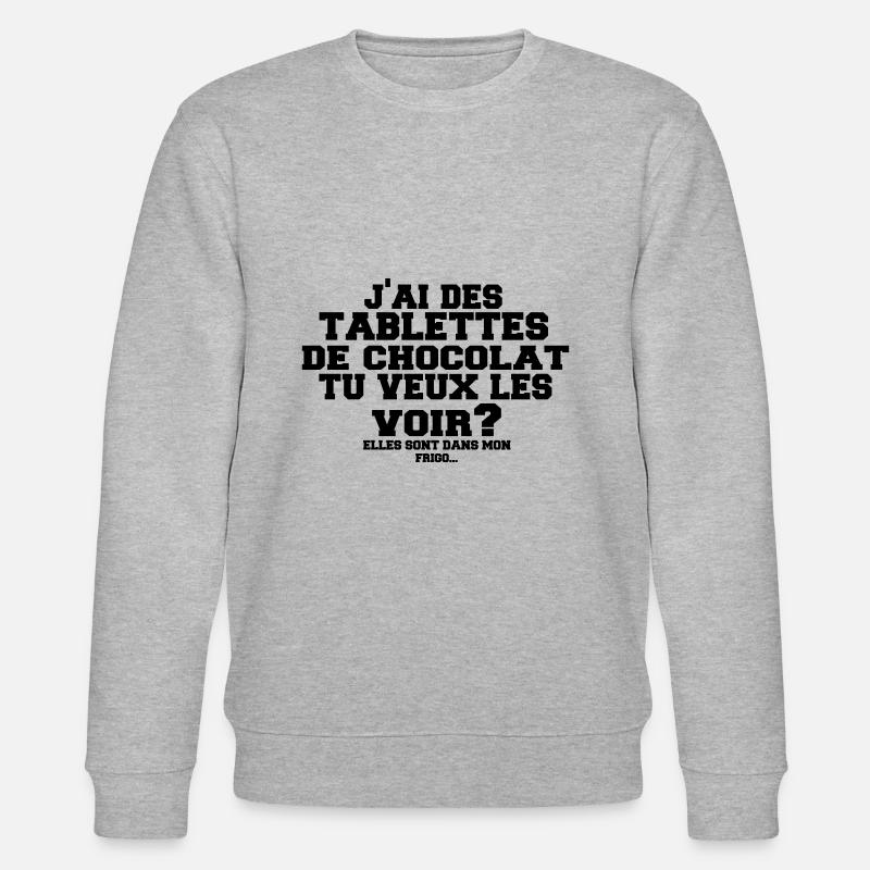 tablettes de chocolat - Sweat bio CHANGER Stanley/Stella Unisexe - gris chiné