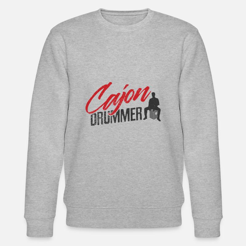 Cajon Cajon Drummer - Stanley/Stella Unisex Bio-Sweatshirt CHANGER  - Grau meliert