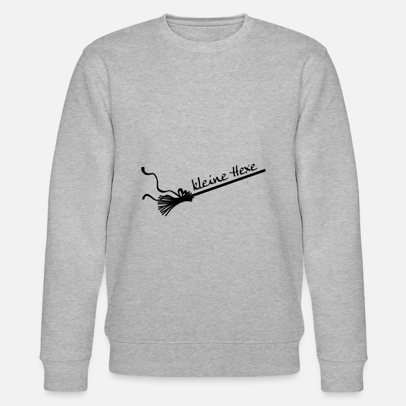 Kleine Hexe Besen - Stanley/Stella Unisex Bio-Sweatshirt CHANGER  - Grau meliert