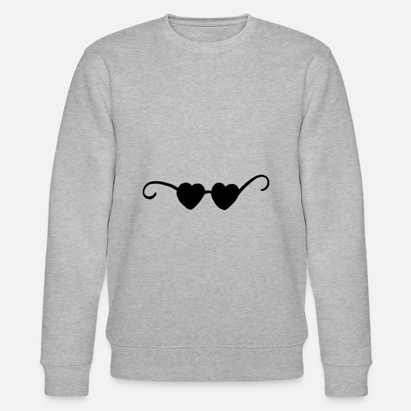 Sonnenbrille herz - Stanley/Stella Unisex Bio-Sweatshirt CHANGER  - Grau meliert