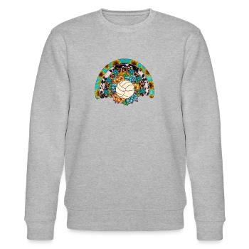 Volleyball Ball Volleyballer Rainbow Volleyball - Stanley/Stella Unisex Bio-Sweatshirt CHANGER  - Grau meliert - Vorne - Nik (191cm) & Marisol (170cm)