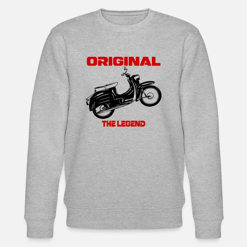 Simson Moped Schwalbe GDR - Stanley/Stella CHANGER Unisex Organic Sweatshirt - heather grey