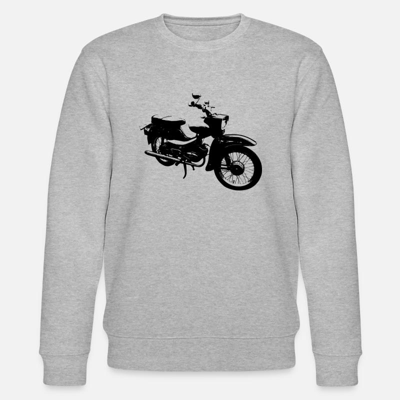 Simson Star schwarz - Stanley/Stella Unisex Bio-Sweatshirt CHANGER  - Grau meliert