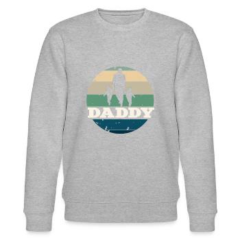 Papa - Stanley/Stella Unisex Bio-Sweatshirt CHANGER  - Grau meliert - Vorne - Nik (191cm) & Marisol (170cm)