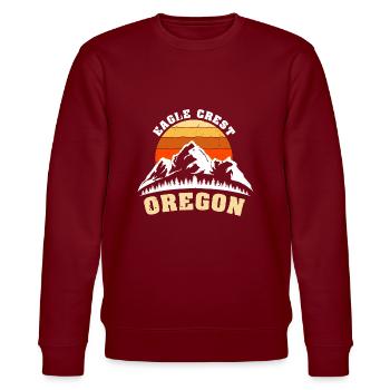 Oregon - Stanley/Stella Unisex Bio-Sweatshirt CHANGER  - Burgunderrot - Vorne - Nik (191cm) & Marisol (170cm)