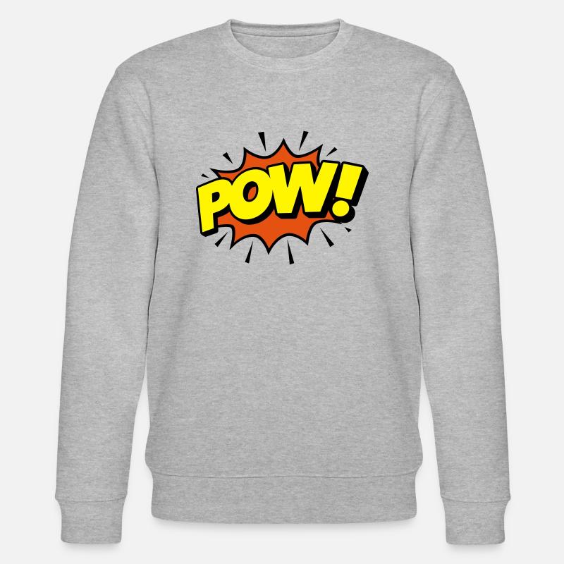 POW! - Sprechblase - Stanley/Stella Unisex Bio-Sweatshirt CHANGER - Grau meliert