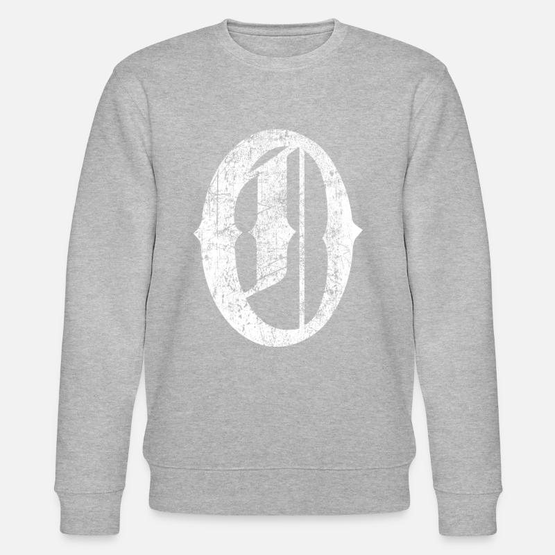 Tshirt alphabet initiale O - Sweat bio CHANGER Stanley/Stella Unisexe - gris chiné