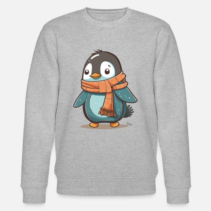 Schnarben-Pinguin - Stanley/Stella Unisex Bio-Sweatshirt CHANGER - Grau meliert