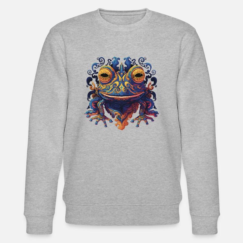 Dmt Frog - Stanley/Stella Unisex Bio-Sweatshirt CHANGER  - Grau meliert