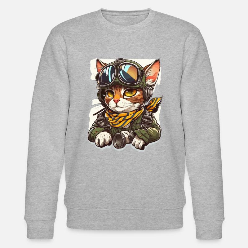 Mouche du chat - Sweat bio CHANGER Stanley/Stella Unisexe - gris chiné