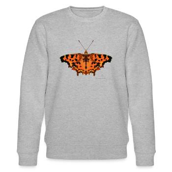 Schmetterlinn: C-Falter - Stanley/Stella Unisex Bio-Sweatshirt CHANGER  - Grau meliert - Vorne - Nik (191cm) & Marisol (170cm)