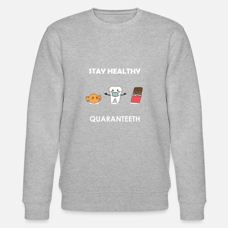 Dentist teeth gift idea - Stanley/Stella CHANGER Unisex Organic Sweatshirt - heather grey